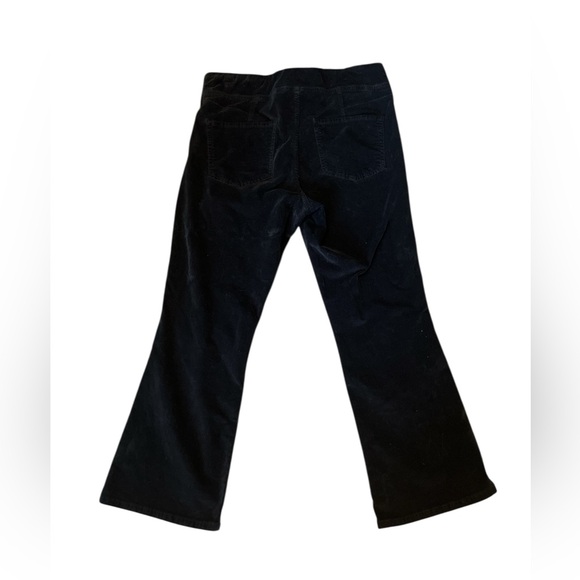 Free People “In My Feelings” Black Velvet Crop Trousers Size M EUC - Picture 3 of 4